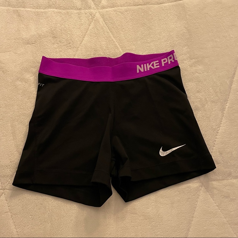 Black and Purple Nike Pros